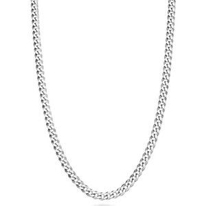 Italian 925 Sterling Silver 3.5mm Curb Cuban Link Chain Necklace Mens Or Womens